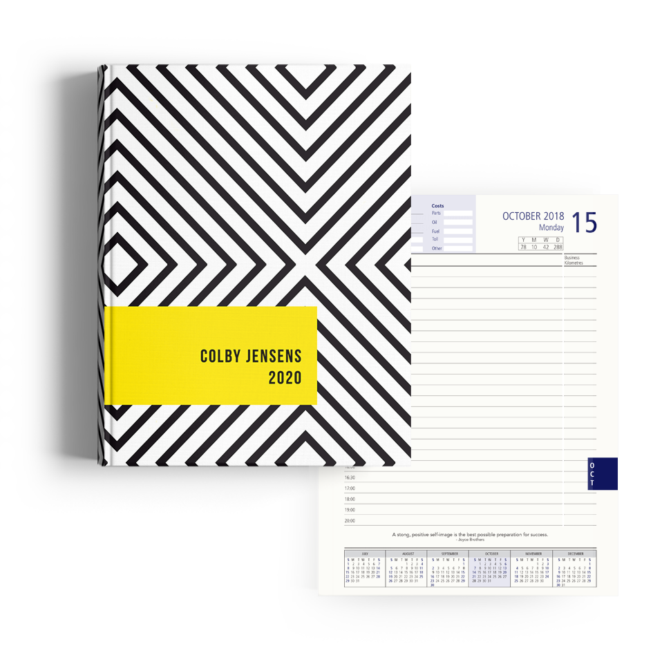 Burble Yellow Diamond Diary A4