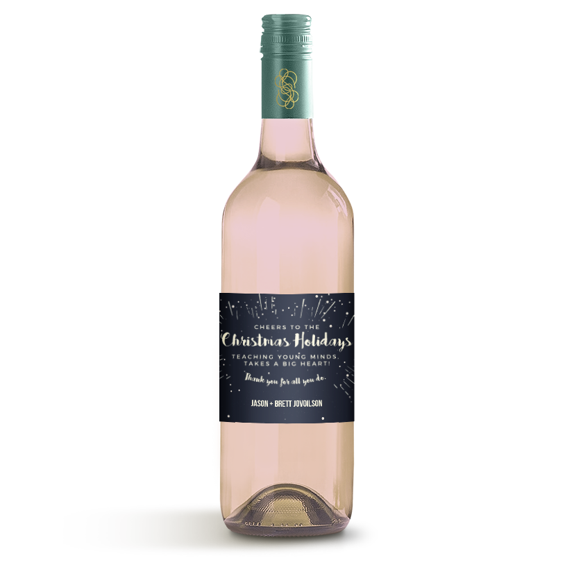 Burble Teachers Holiday Wine Label
