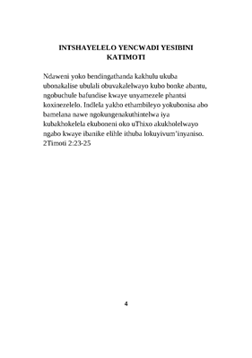 Show details for Book of 2 Timothy - Xhosa