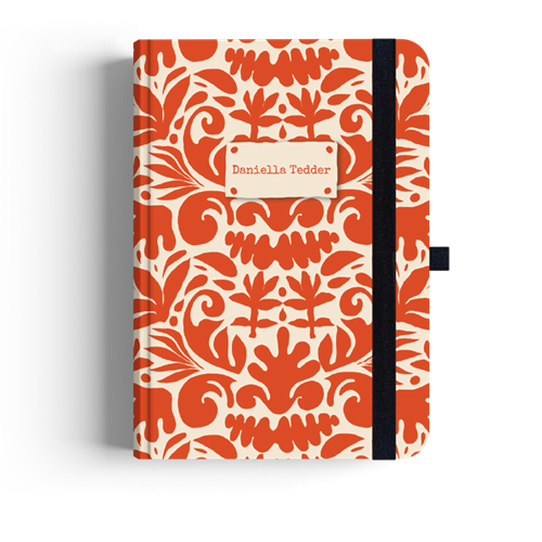 Picture of Abstract Orange Luxury Journal 