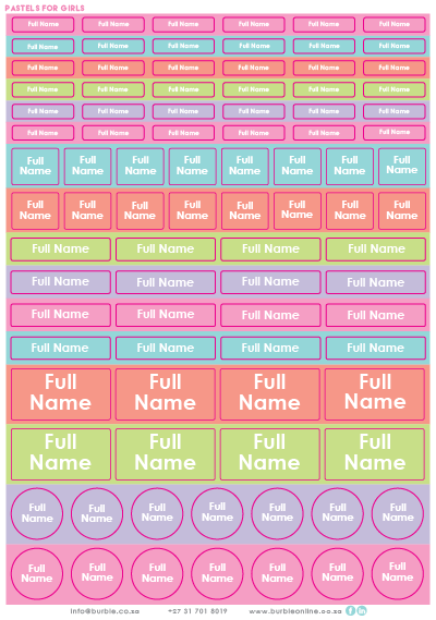Picture of Pastels for Girls Multi-Purpose Stickers