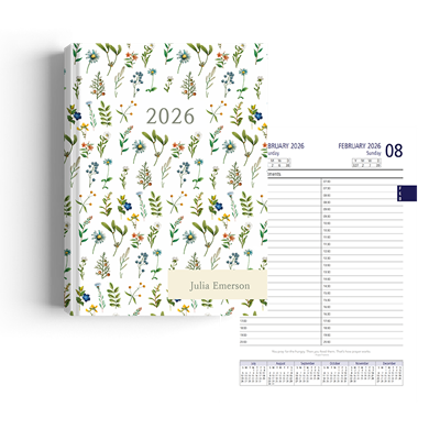 Show details for Mini Florals Diary A4