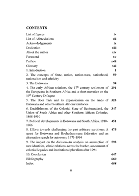 Show details for State Creation, Nationhood, Nationalism and Ethnicity in Southern Africa: The Case of Botswana and South Africa