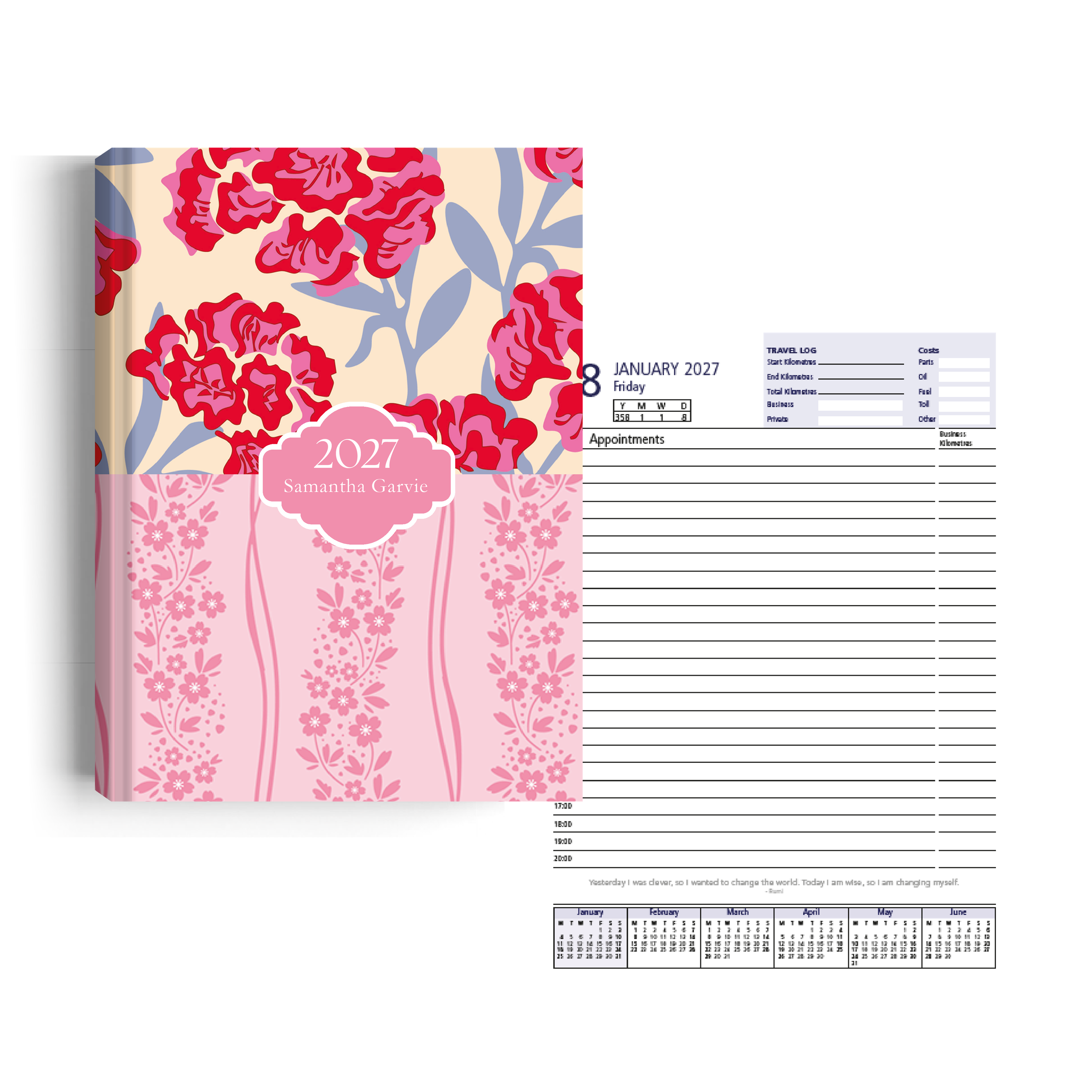 Show details for Pretty in Pink Diary A4