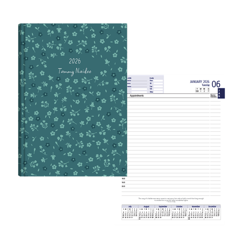 Show details for Ditsy Blue Diary A5 