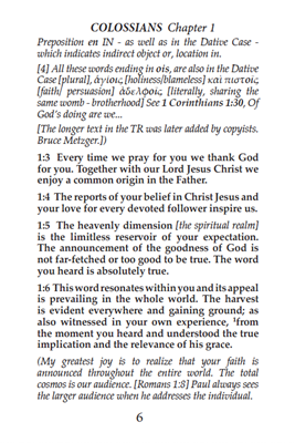 Show details for Colossians