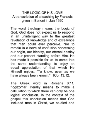 Show details for The Logic of His Love