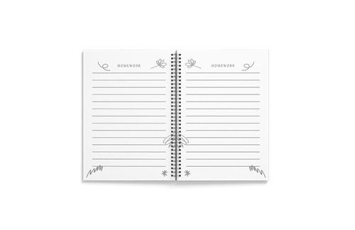 Picture of A5 Wiro Bound Book - Text Component (Black & White)