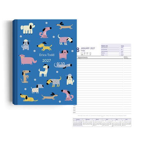 Show details for Puppy Parade Diary A4