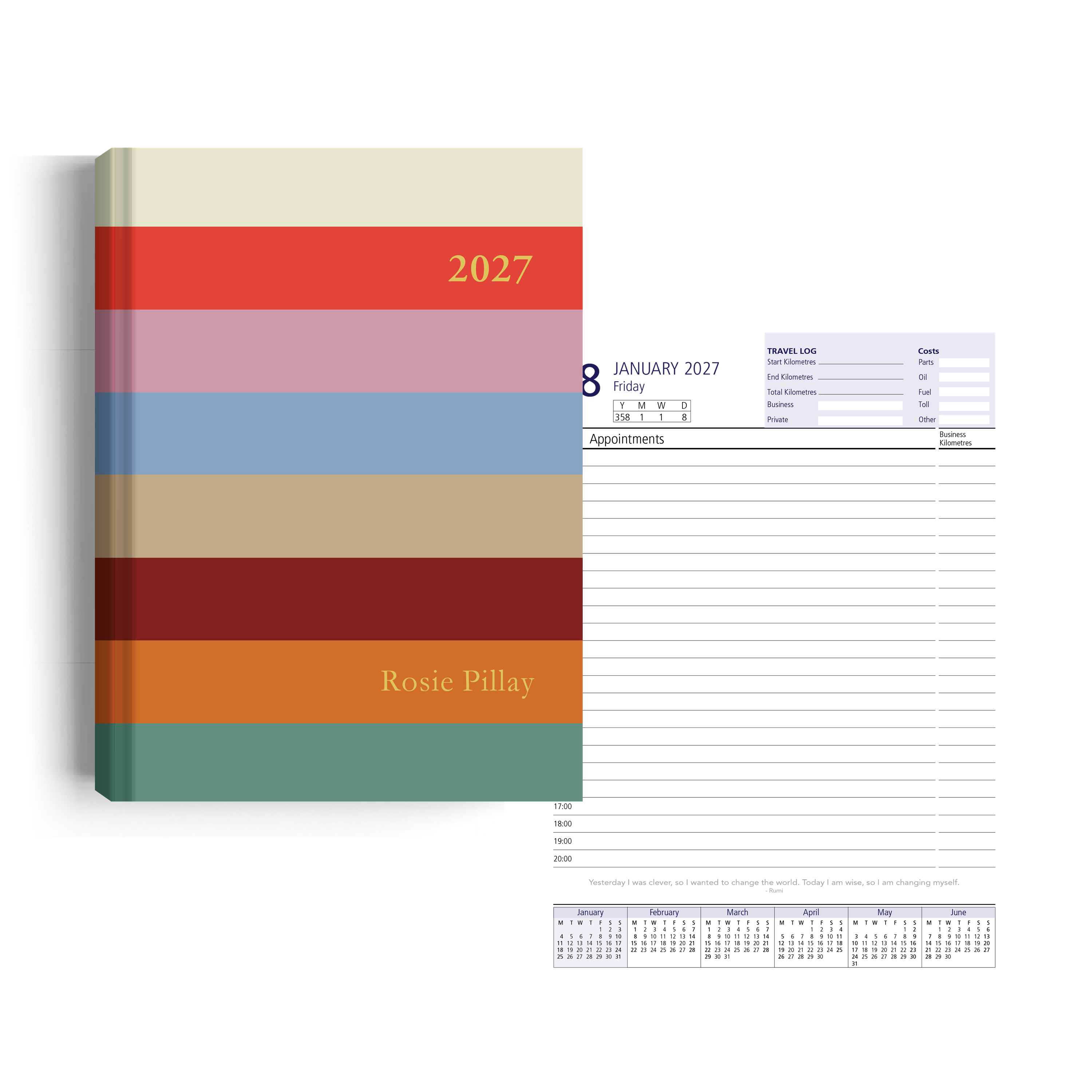 Show details for Summer Stripes Diary Management