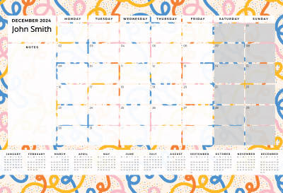 Show details for Spaghetti Confetti Desk Planner
