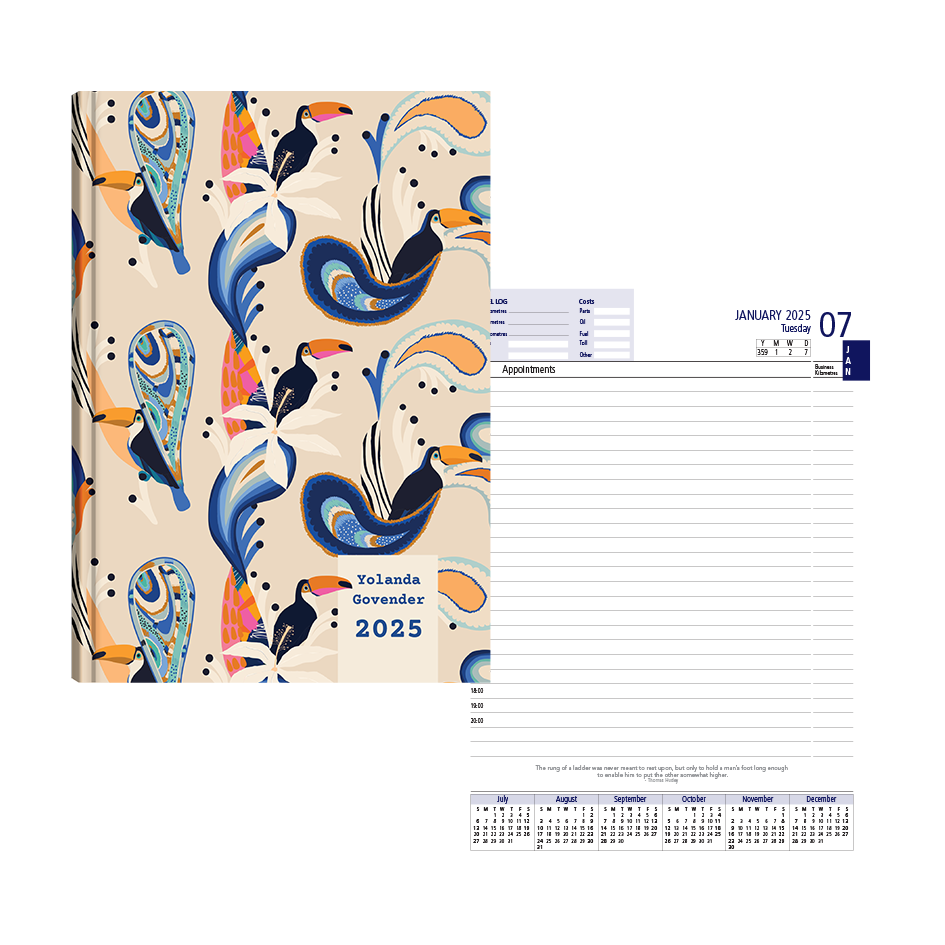 Show details for Tropical Toucan Diary A4