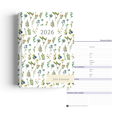 Show details for Mini Florals Diary A4