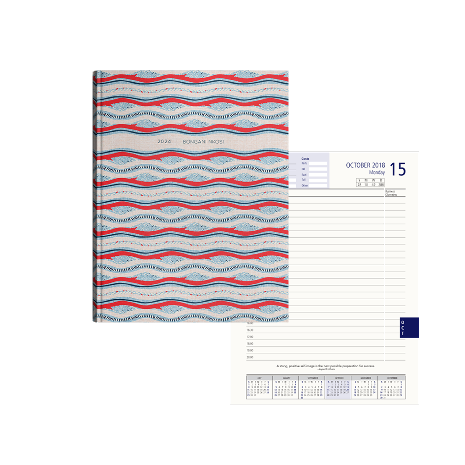 Picture of Red + Blue Pattern Diary Management