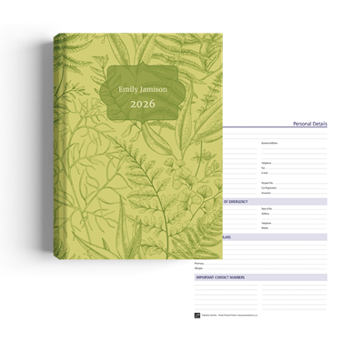 Show details for Green Botanica Diary A5 