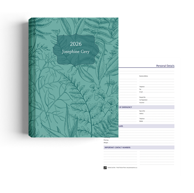 Show details for Blue Botanica Diary A5 