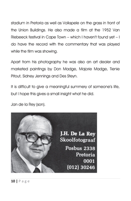 Show details for Jan de la Rey Fotograaf Pretoria