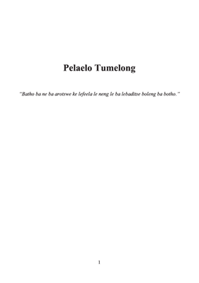 Show details for Pelaelo Tumelong