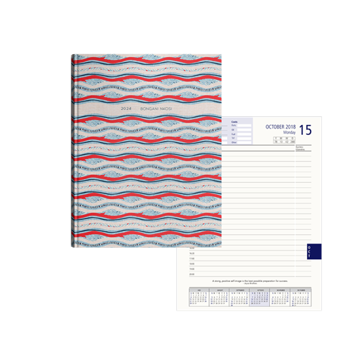Picture of Red + Blue Pattern Diary Management