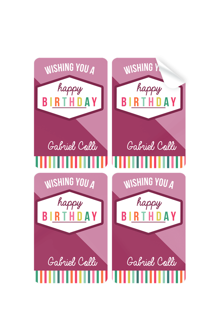 Burble Birthday Girl Stickers