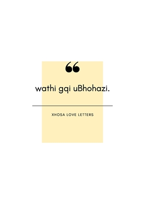 Show details for Xhosa Love Letters 