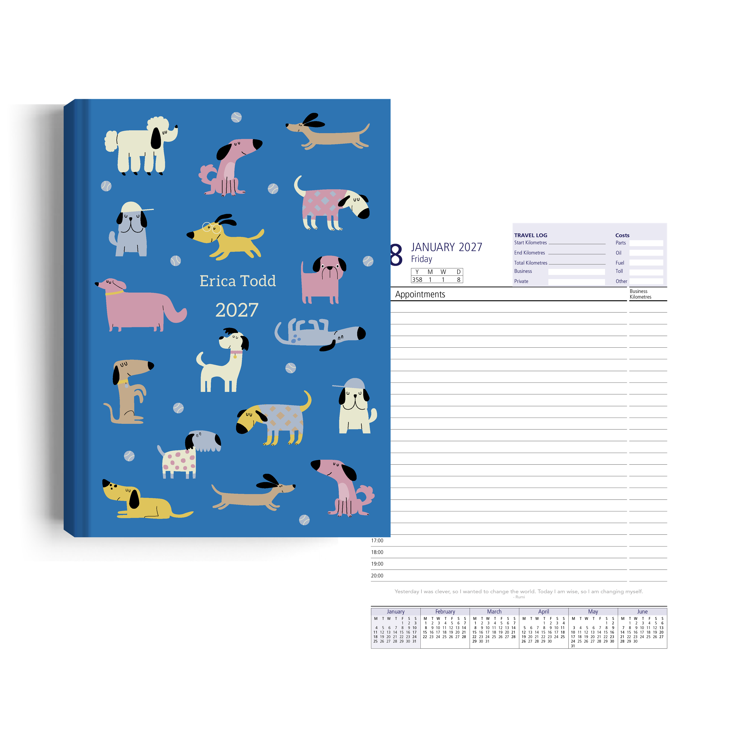Show details for Puppy Parade Diary A5 
