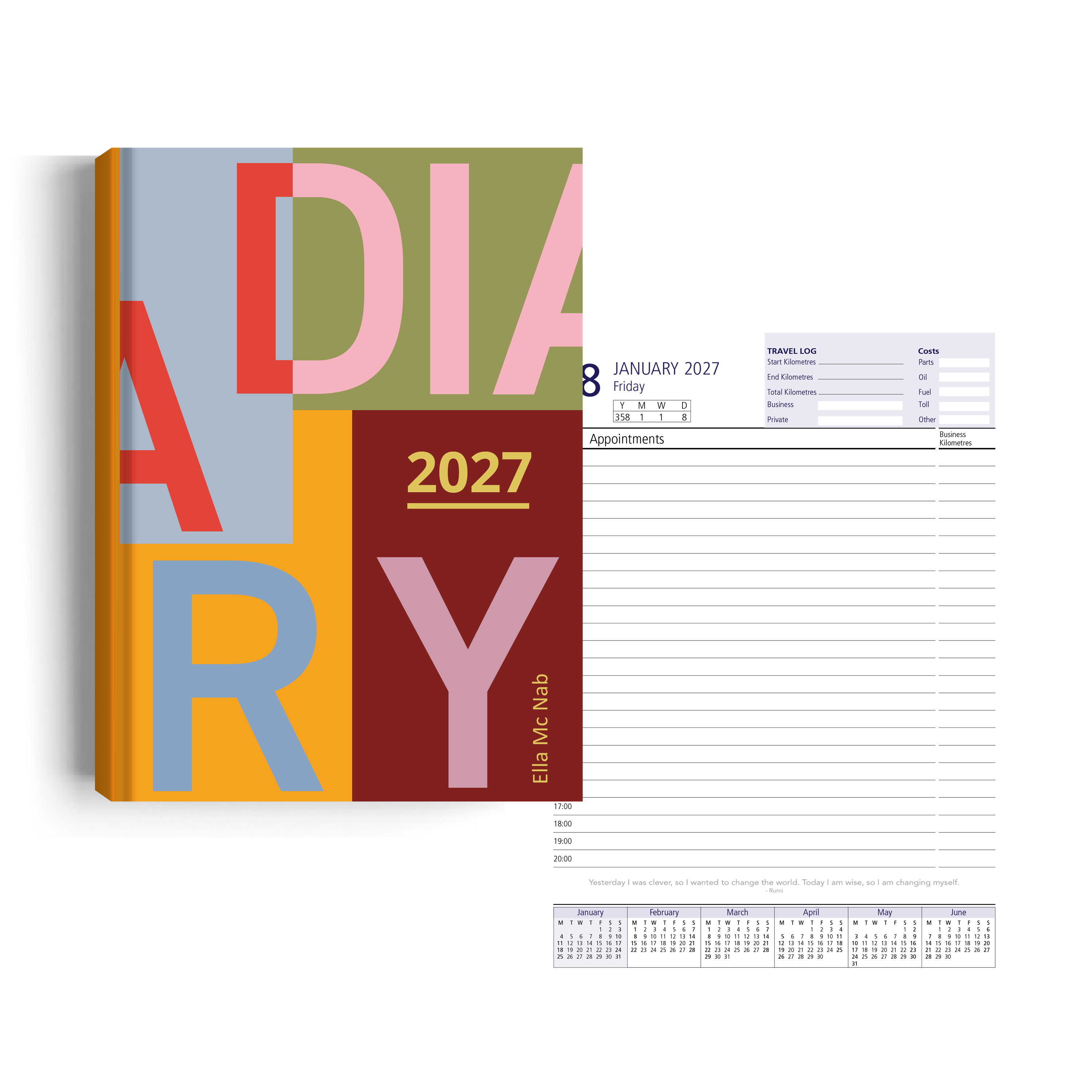 Show details for Vivid Blocks Diary A5 