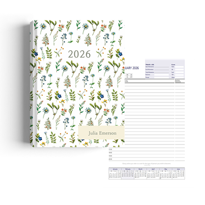 Show details for Mini Florals Diary A4