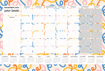 Show details for Spaghetti Confetti Desk Planner