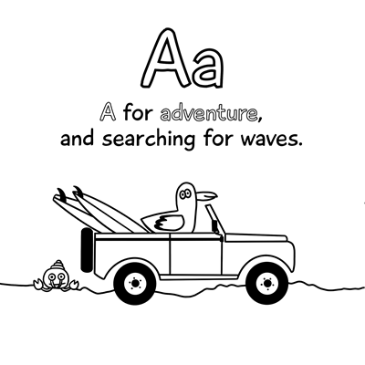Show details for The AB Seas of Surfing (Colouring Book)