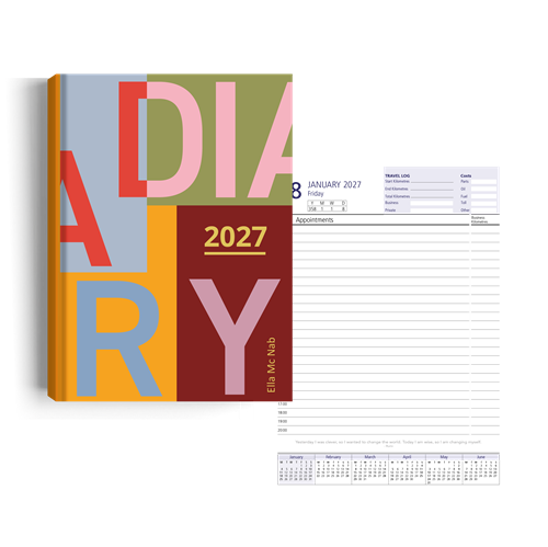 Show details for Vivid Blocks Diary A5 
