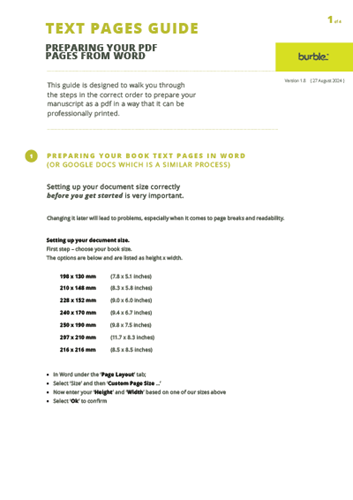 Show details for Preparing Your Text Pages