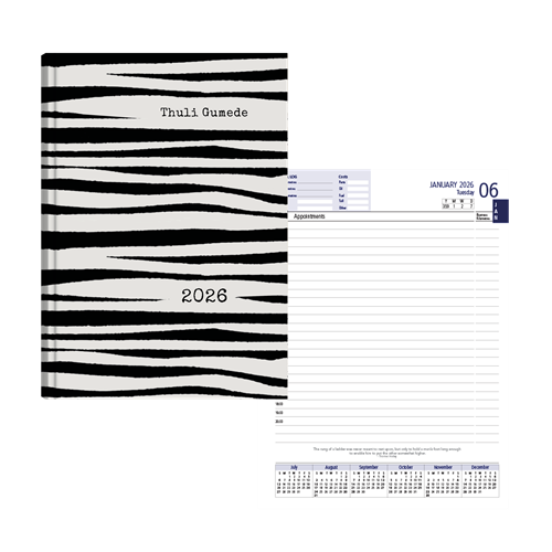 Show details for Zippy Zebra Diary A5 