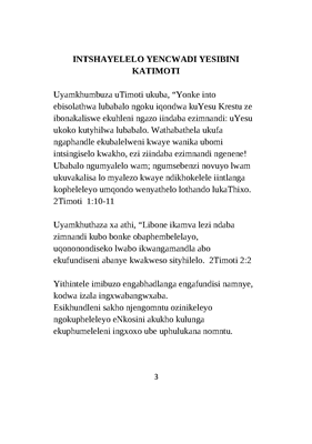 Show details for Book of 2 Timothy - Xhosa