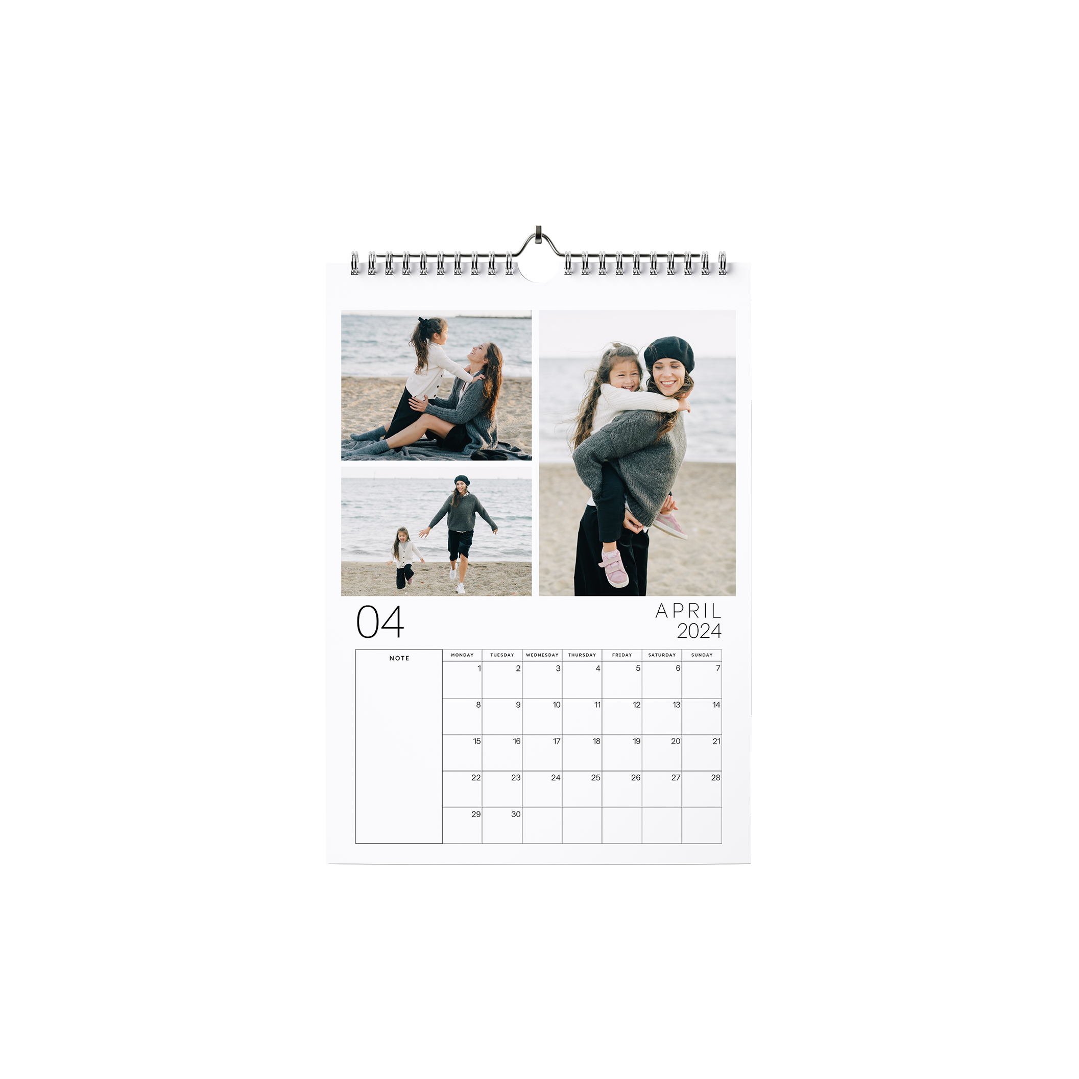 Burble 2024 A4 Calendar (Blocks with notes)
