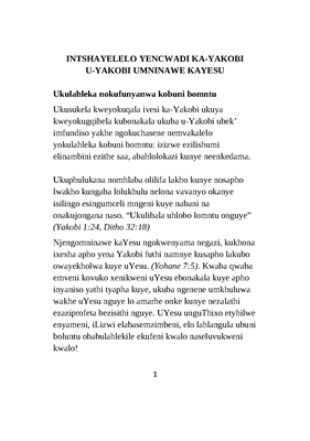 Show details for Book of James - Xhosa
