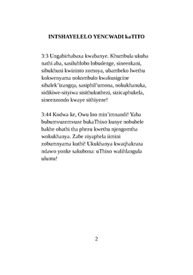Show details for Book of Titus - Xhosa