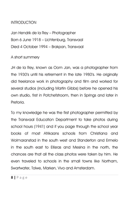 Show details for Jan de la Rey Fotograaf Pretoria