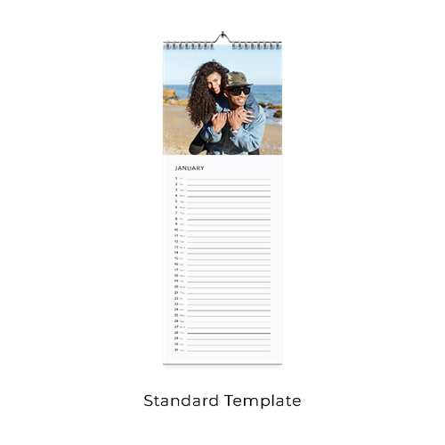 Show details for 2027 Slim Wall Calendar - A - Standard Template