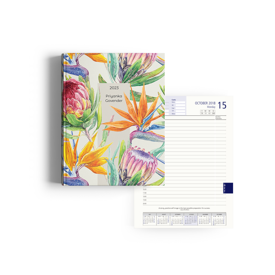 Show details for Leopard Lime Diary A5 
